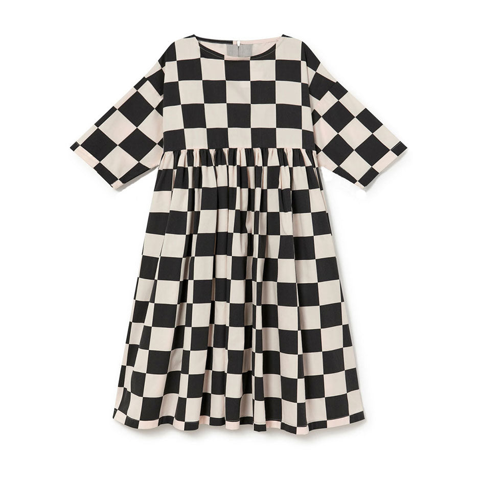 Little Creative Factory Check Soft Tribal Short Sleeved Dress