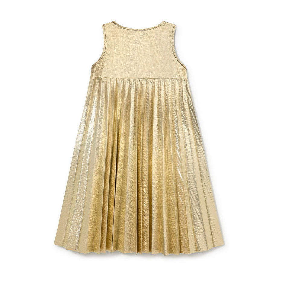 Little Creative Factory Gold Hula Pleated Dress