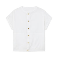 Little Creative Factory White Crushed Cotton Shirt