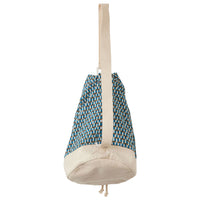Caramel  Blue Geo Print Kalimeris Duffle