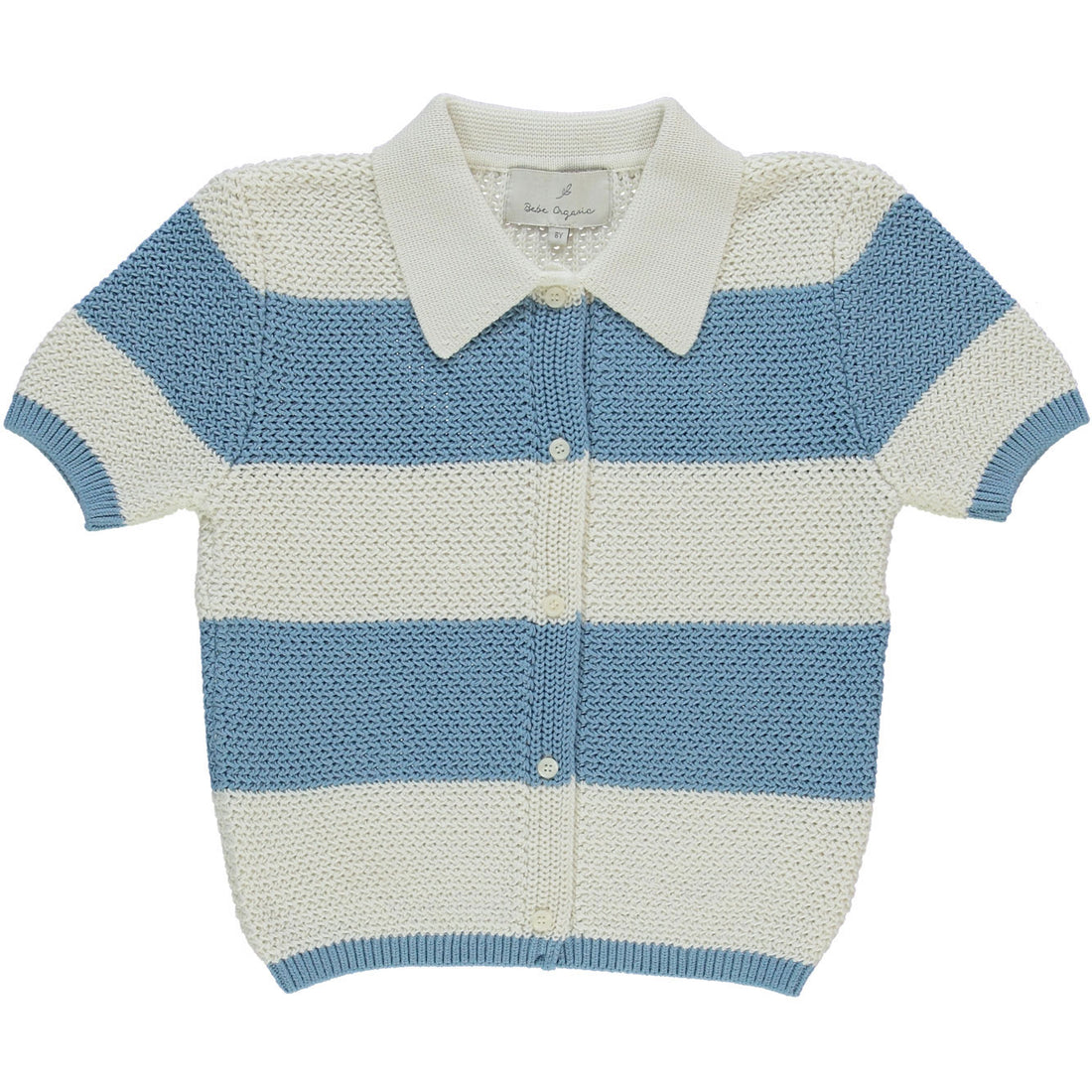 Bebe Organic Azure Blue Stripe Karl Shirt