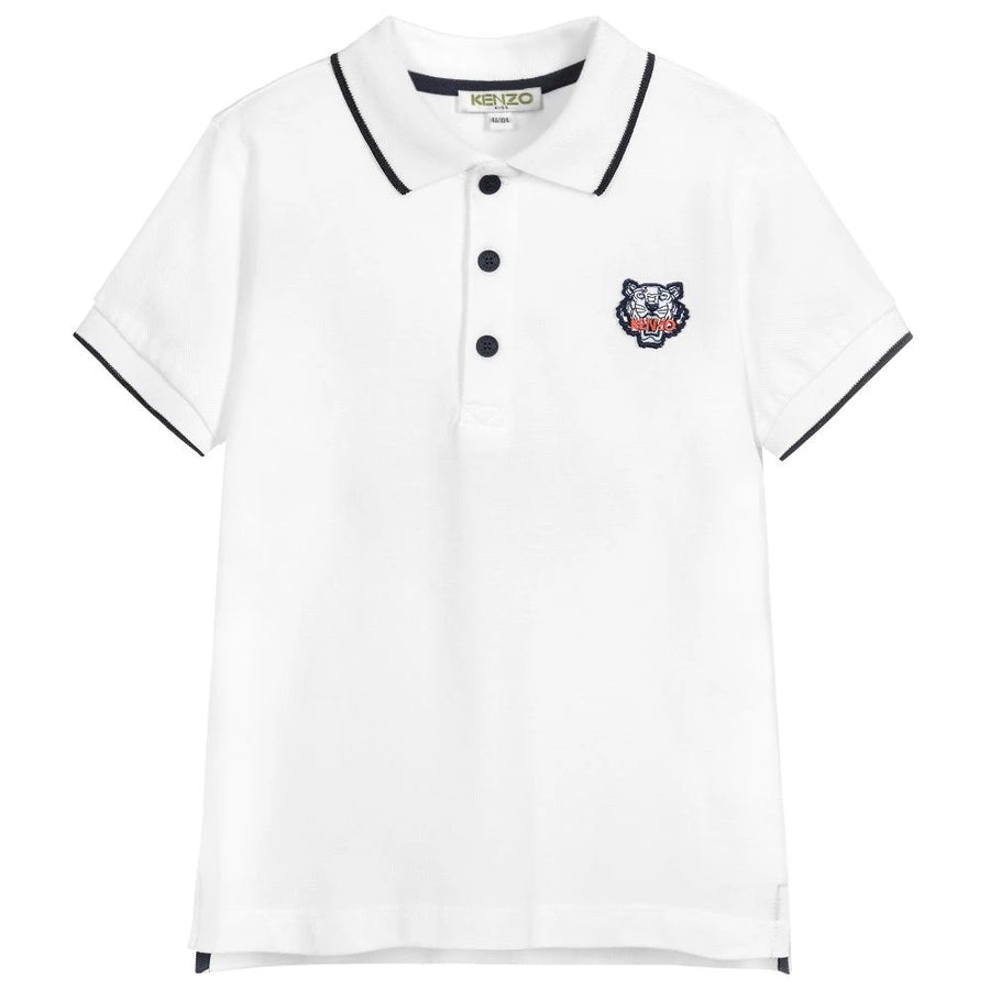 Kenzo White Tiger Logo Polo