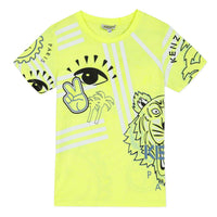 Kenzo tees Kenzo Neon Yellow Cali Party Tee