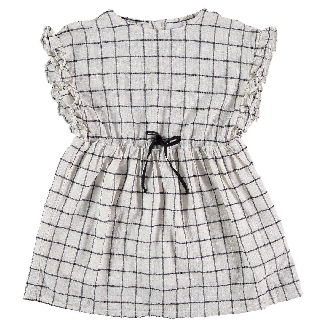 Buho Ecru Gina Check Dress