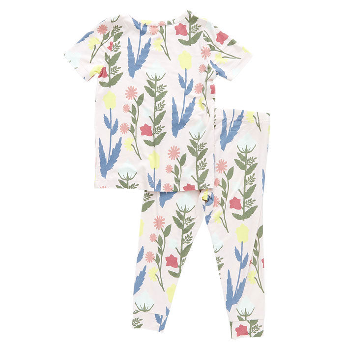 Pink Chicken Bamboo Pj Set - Pink Paper Floral