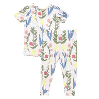 Pink Chicken Bamboo Pj Set - Pink Paper Floral