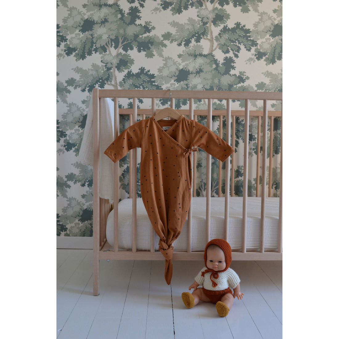 Bonjour Little Kimono Sleeping Bag Dots Nut