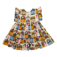 Pink Chicken Kit Dress - Multi Crayons