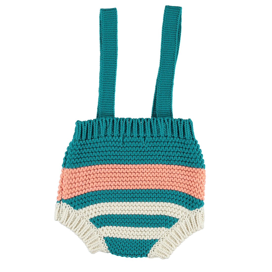 Piupiuchick Emerald/Coral Stripes Knit Shorties