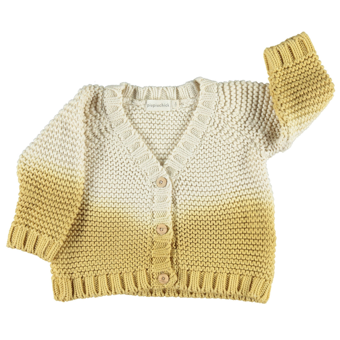 Piupiuchick Mustard Tie Dye Knit Cardigan