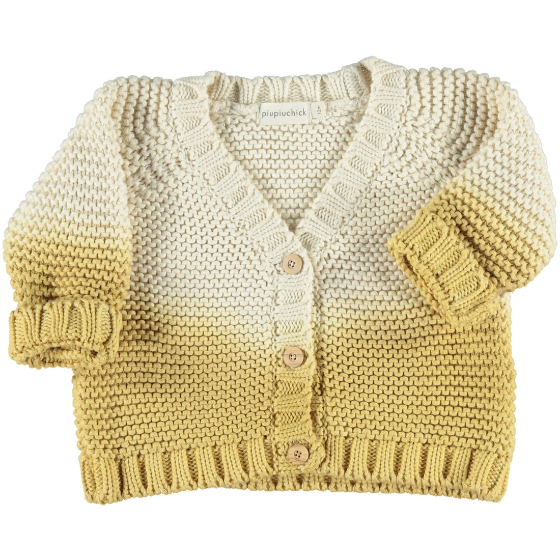 Piupiuchick Mustard Tie Dye Knit Cardigan