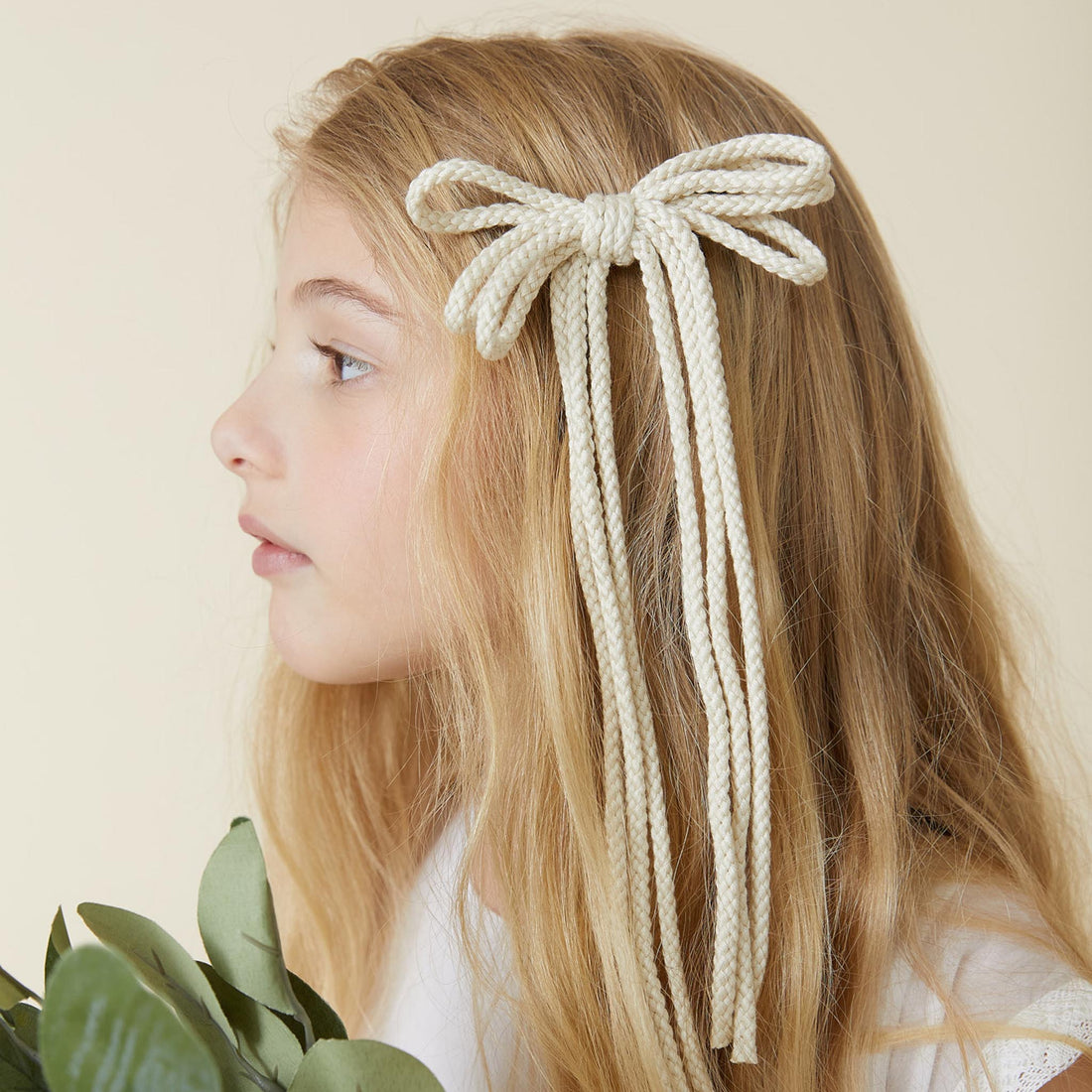 Knot Hairbands accessories OS Knot Hairbands Blossom Bow Clip // Cream
