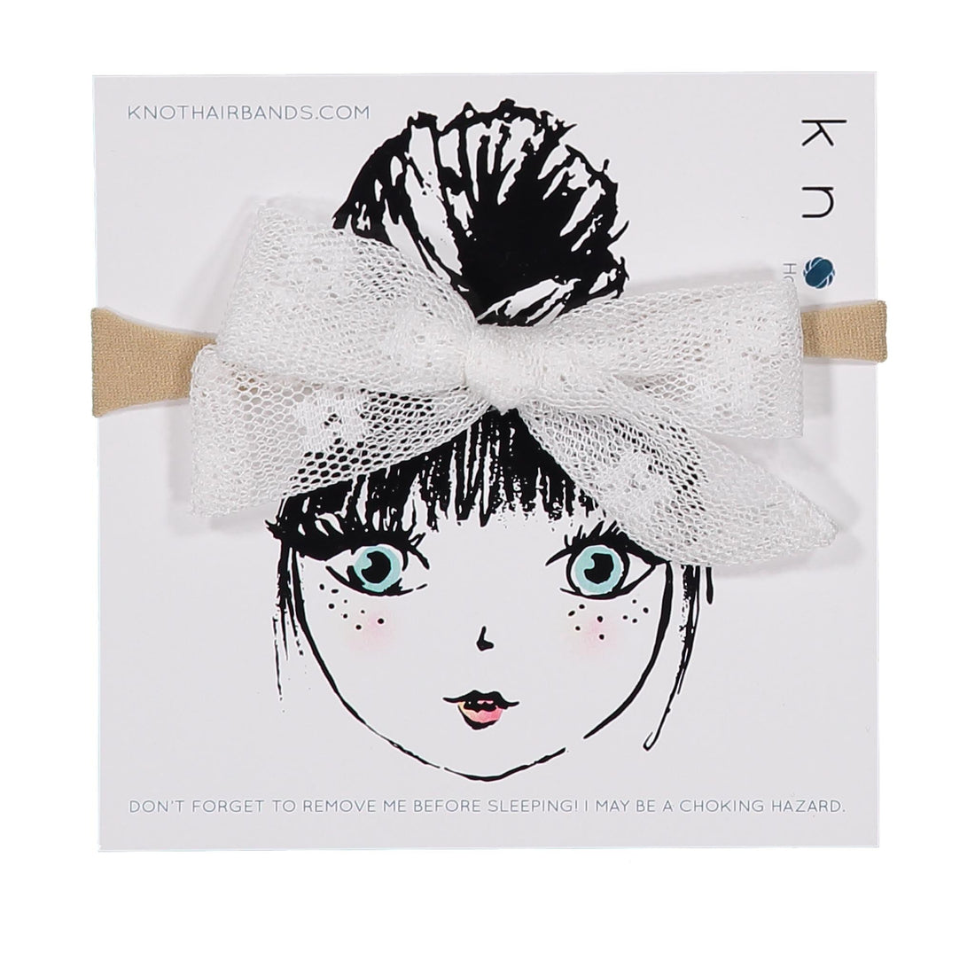 Knot Hairbands accessories OS Knot Hairbands Buttercup Mini Bow Band // White
