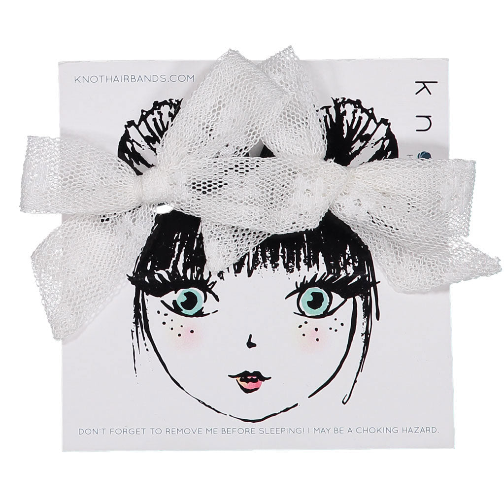 Knot Hairbands accessories OS Knot Hairbands Buttercup Mini Bow Clip Set // White