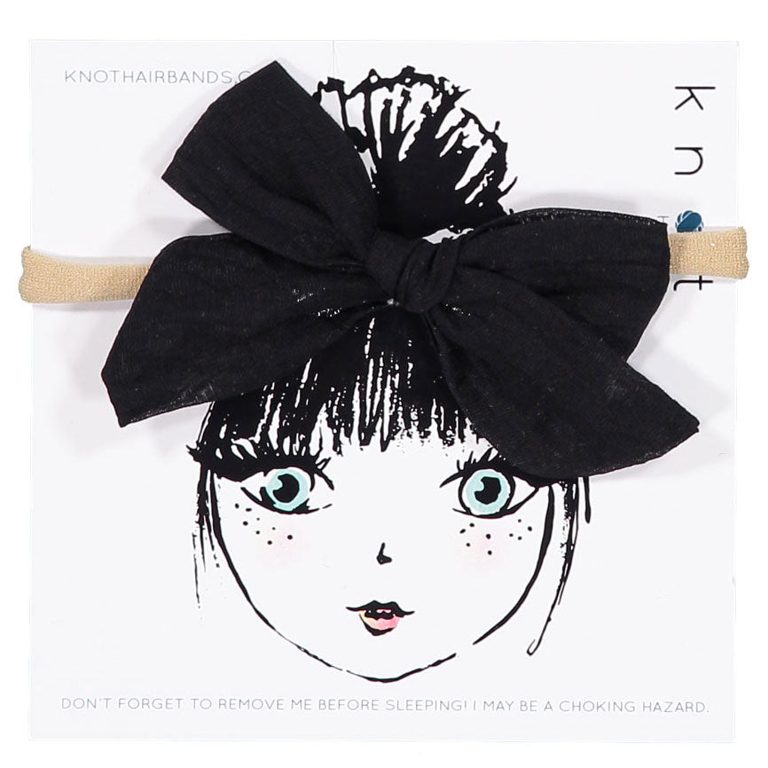 Knot Hairbands accessories OS Knot Hairbands Flutter Mini Bow Band // Black