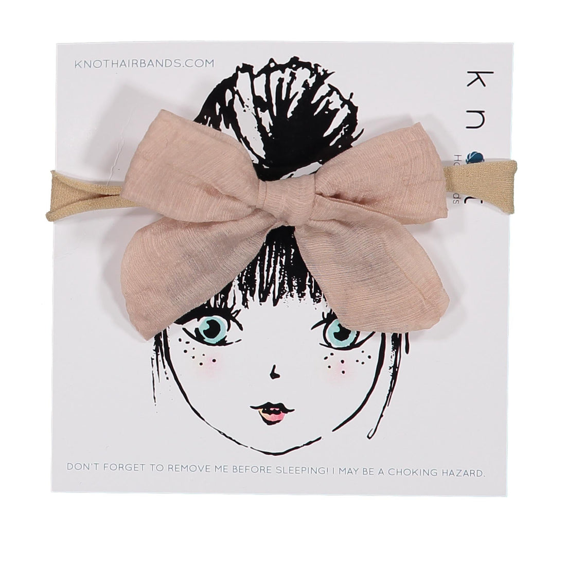 Knot Hairbands accessories OS Knot Hairbands Flutter Mini Bow Band // Petal Pink