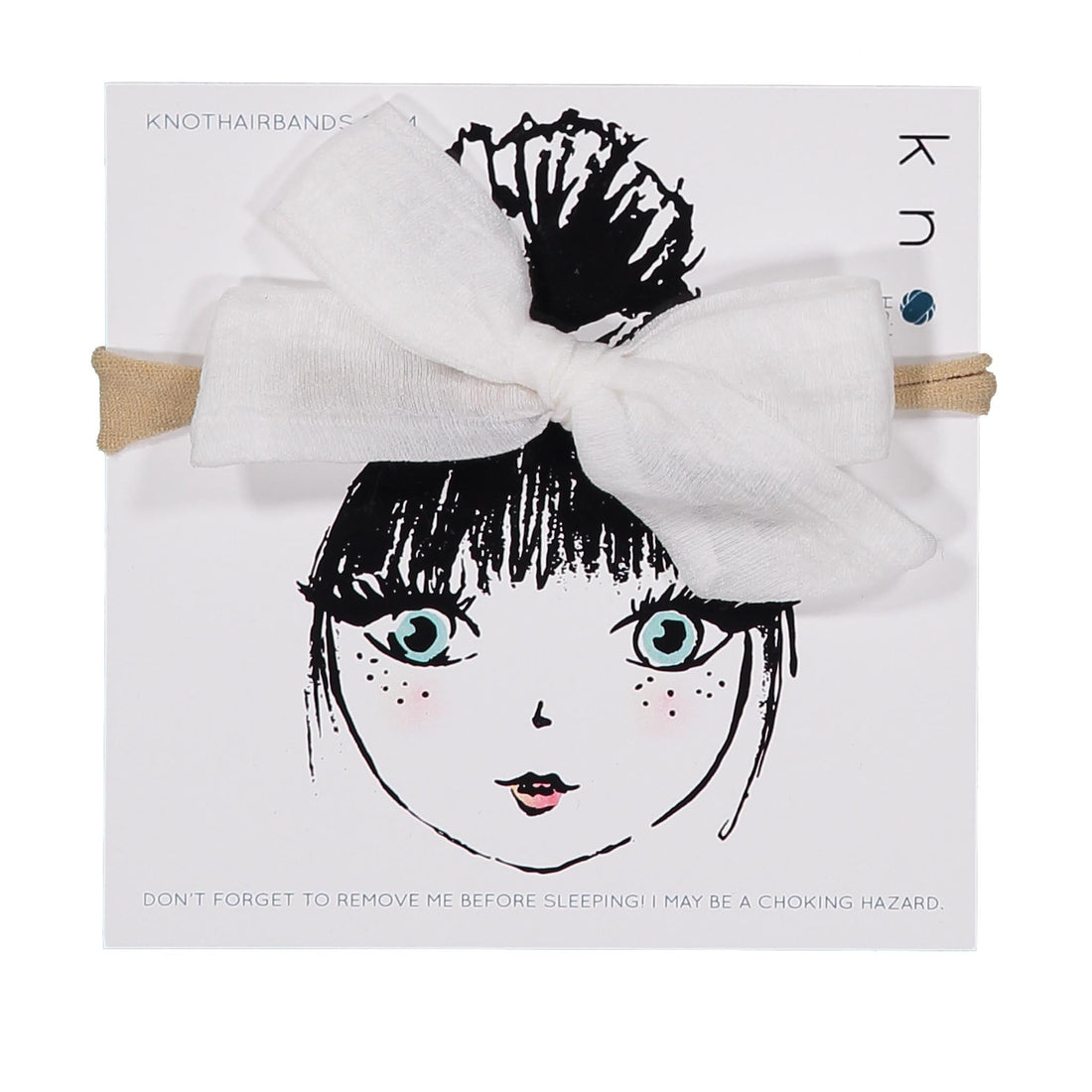 Knot Hairbands accessories OS Knot Hairbands Flutter Mini Bow Band // White