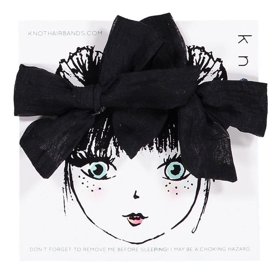 Knot Hairbands accessories OS Knot Hairbands Flutter Mini Bow Clip Set // Black