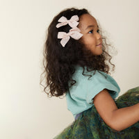 Knot Hairbands accessories OS Knot Hairbands Flutter Mini Bow Clip Set // Petal Pink