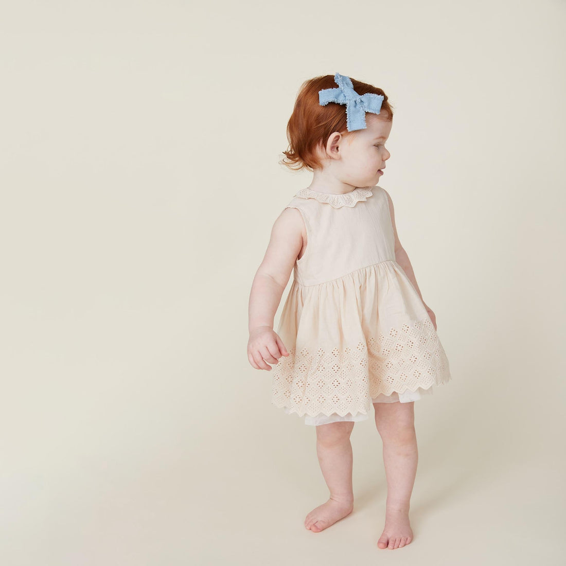 Knot Hairbands accessories OS Knot Hairbands Frosted Denim Mini Bow Clip Set