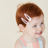 Knot Hairbands accessories OS Knot Hairbands Gemstone  Snap Clip Set // Peach Pink