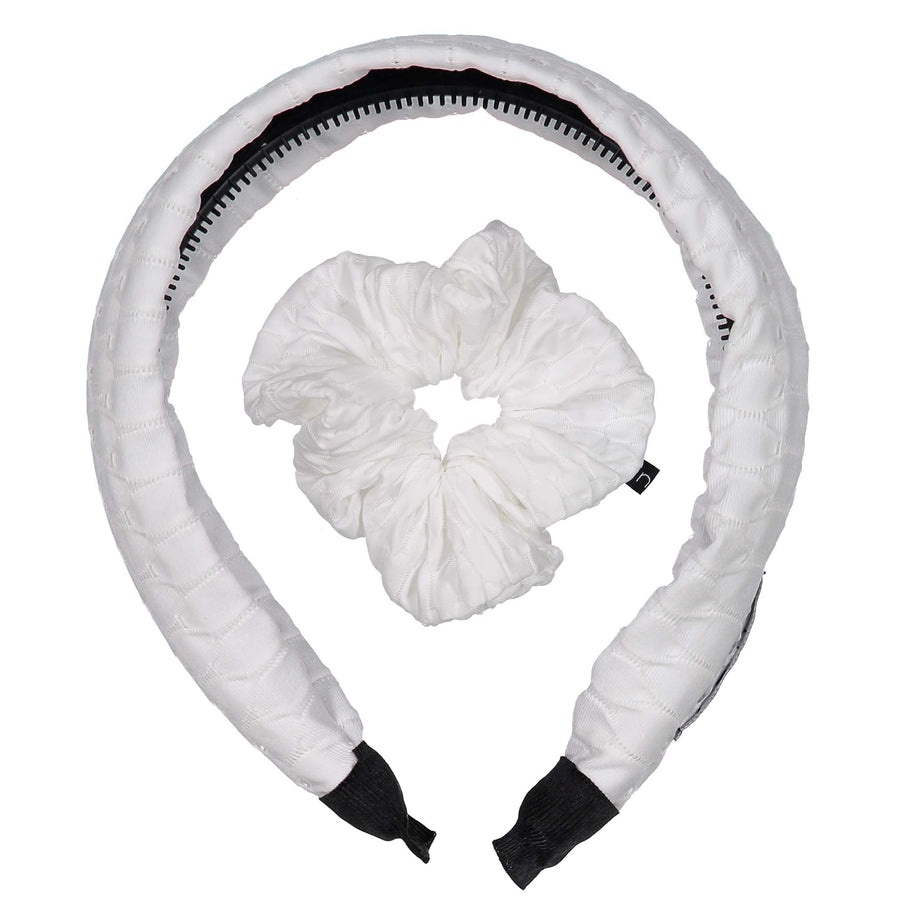 Knot Hairbands accessories OS Knot Hairbands Magic Headband + Scrunchie Set // White