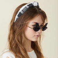 Knot Hairbands accessories OS Knot Hairbands Pixie Plaid Headband // Black Mix