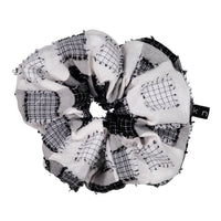 Knot Hairbands accessories OS Knot Hairbands Pixie Plaid Scrunchie // Black Mix