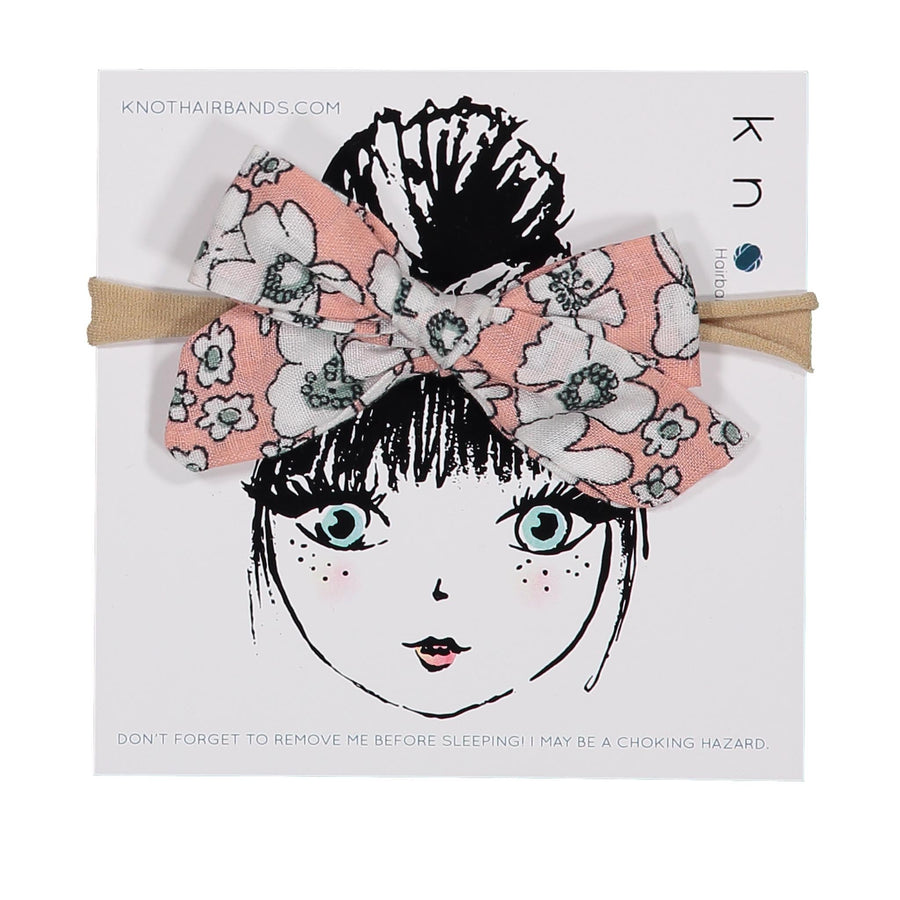 Knot Hairbands accessories OS Knot Hairbands Wildflower Mini Bow Band // Petal Pink