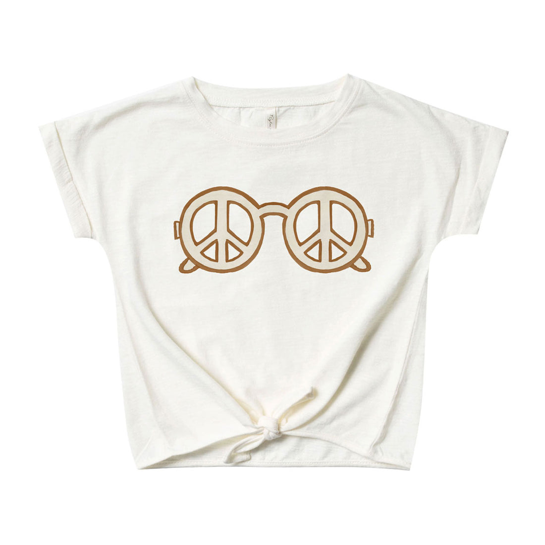 Rylee and Cru Ivory Peace Knotted Tee