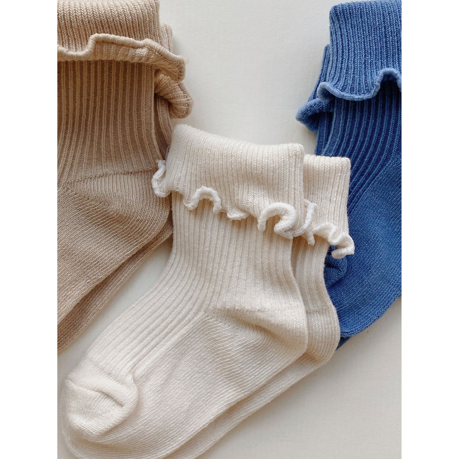 Konges Slojd accessories Konges Slojd Ebb & Flow 3-Pack Rib Frill Socks