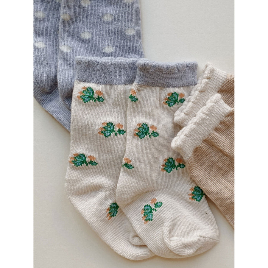 Konges Slojd accessories Konges Slojd Tuti 3-Pack Frill Flower Socks