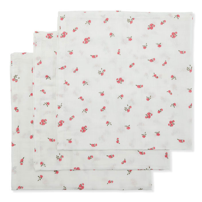 Konges Slojd accessories OS Konges Slojd Bonderose Big 3 Pack Muslin Cloth