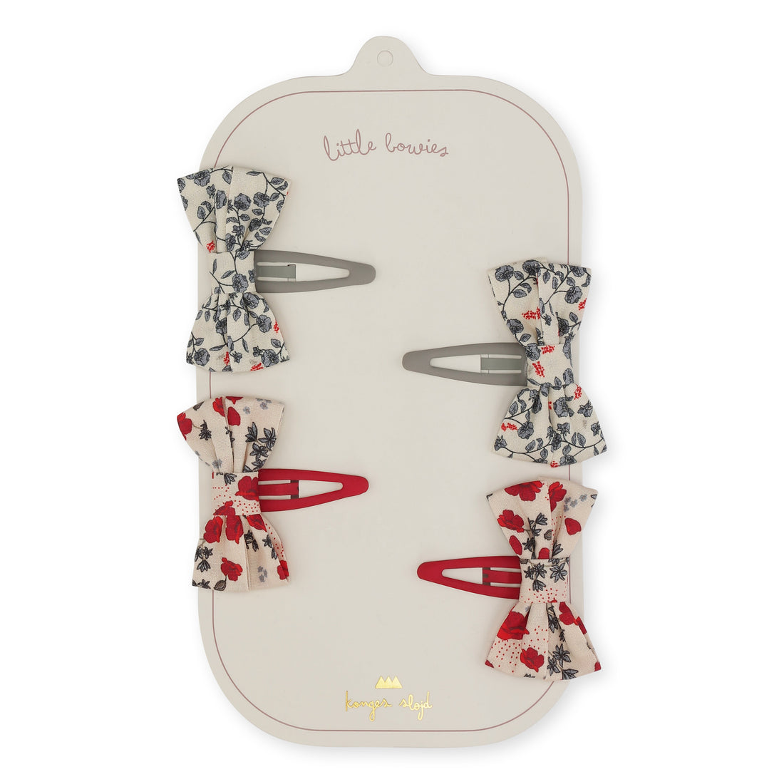 Konges Slojd accessories OS Konges Slojd Espalier Petit/Poppy Lille 4 Pack Hair Clips Bow