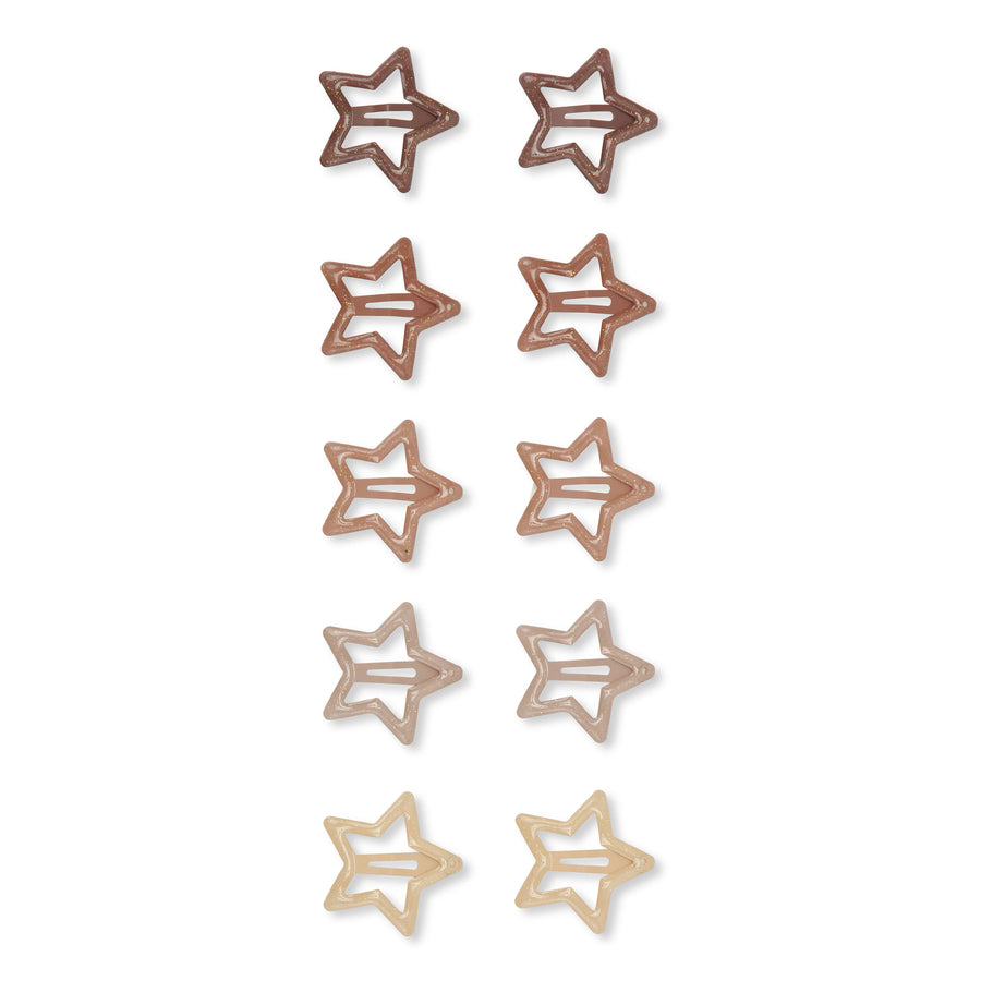 Konges Slojd accessories OS Konges Slojd Glitter Rose 10-Pack Junior Hairclip Star