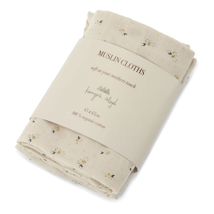 Konges Slojd accessories OS Konges Slojd Petales 3 Pack Muslin Cloth