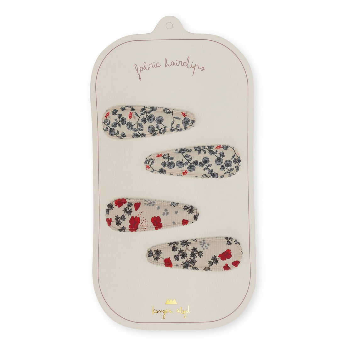 Konges Slojd accessories OS Konges Slojd Poppy/Espalier Petit 4 Pack Fabric Hair Clip