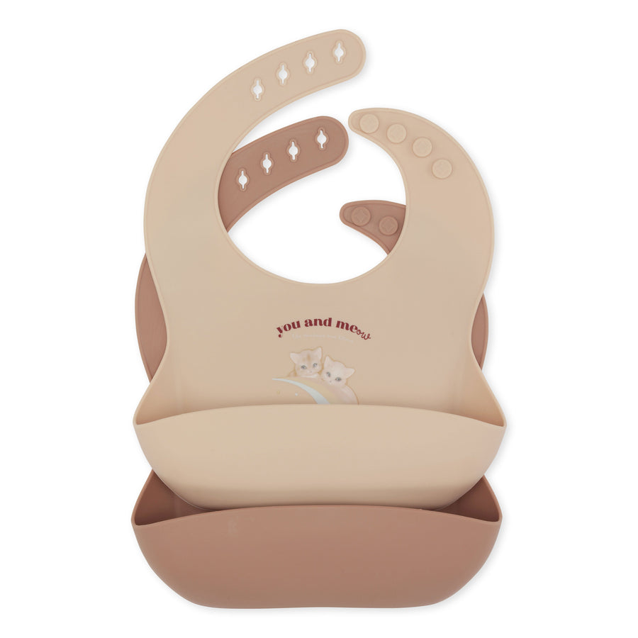 Konges Slojd accessories OS Konges Slojd Rainbow Kitty 2 Pack Silicone Bib