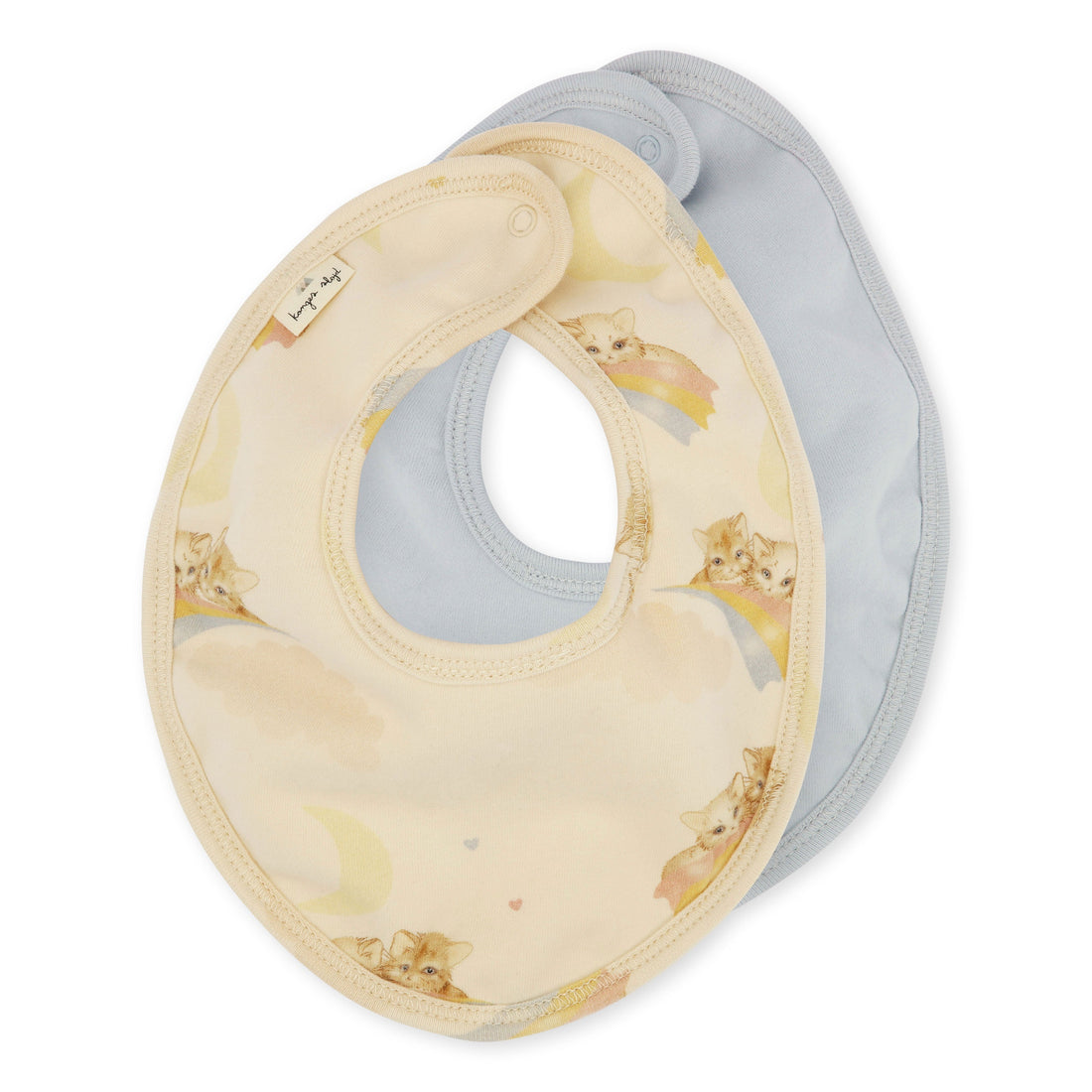 Konges Slojd accessories OS Konges Slojd Rainbow Kitty/Pearl Blue 2 Pack Basic Bib