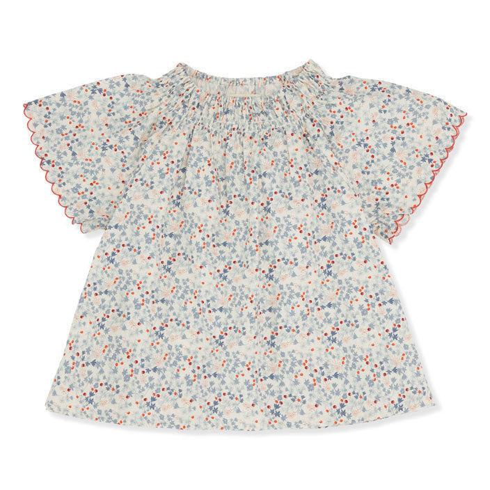 Konges Slojd blouses Konges Slojd Rose Hip Blue Bitsy Blouse