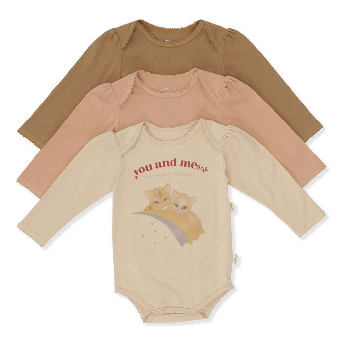 Konges Slojd bodysuits Konges Slojd Cue Kitty Pack 3-Pack Cue Body