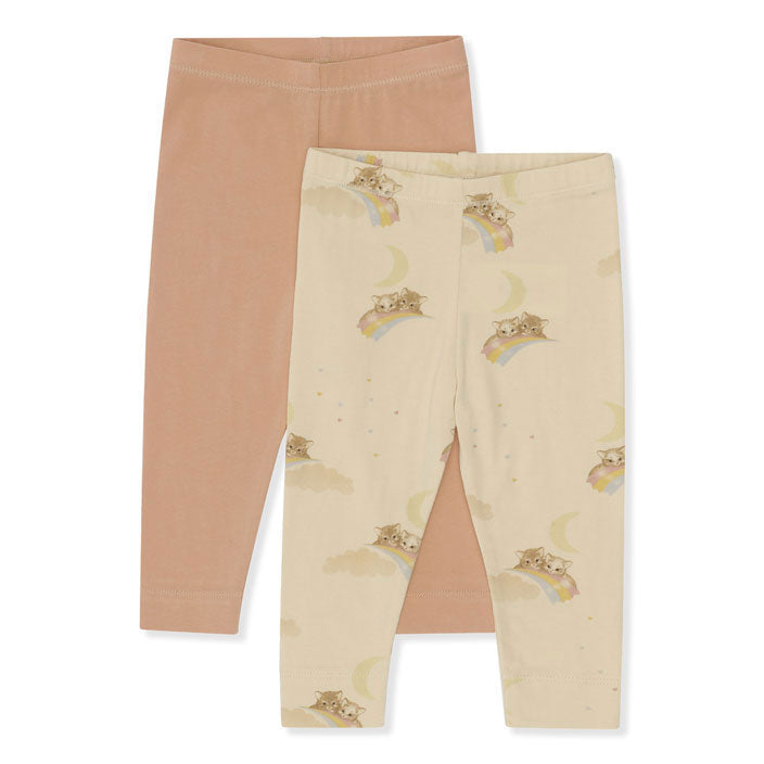Konges Slojd bottoms Konges Slojd Rainbow Kitty 2 Pack Basic Leggings