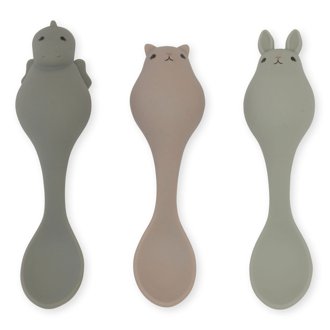 Konges Slojd home OS Konges Slojd Onyx 3 Pack Friends Spoon Silicone