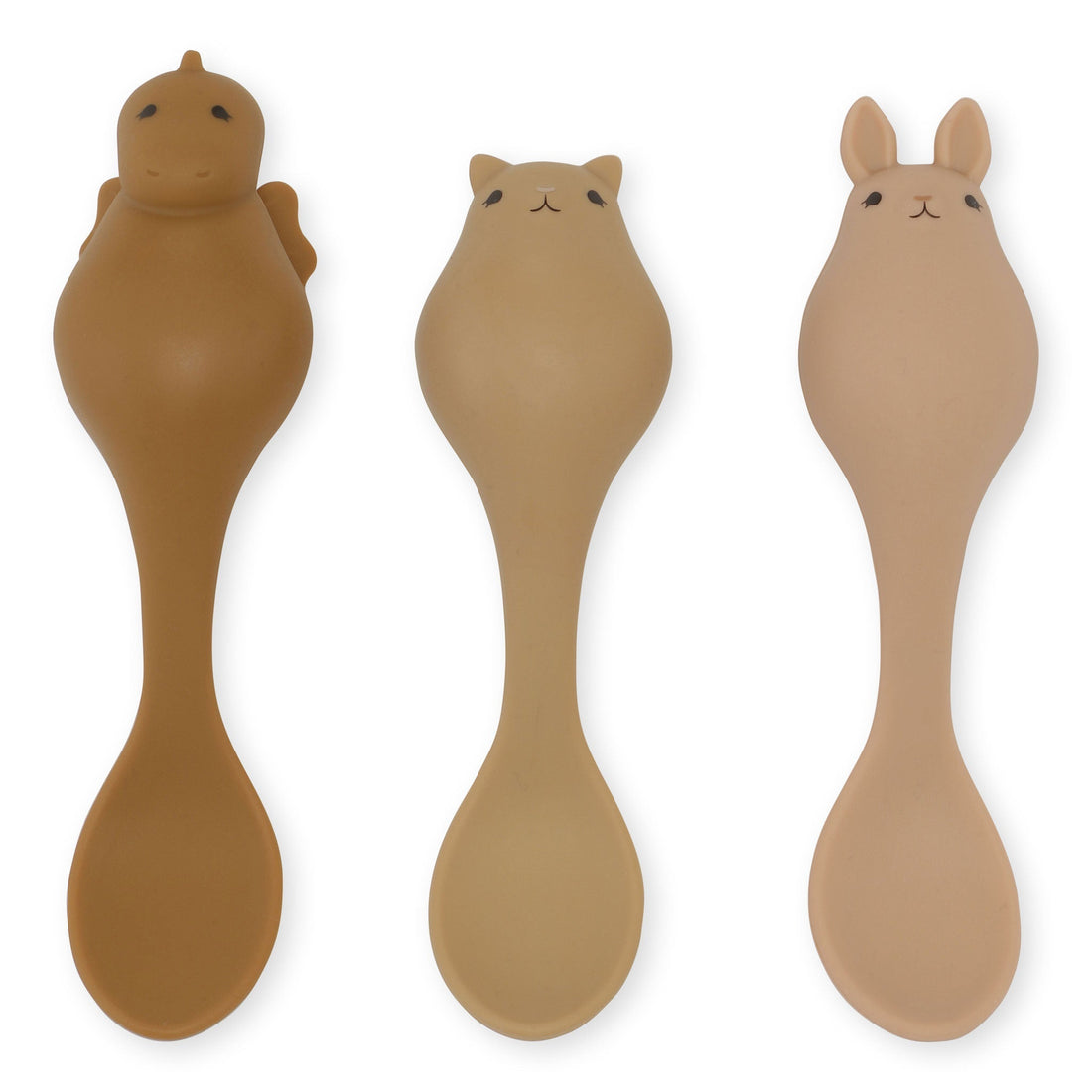 Konges Slojd home OS Konges Slojd Rose Caramel 3 Pack Friends Spoon Silicone