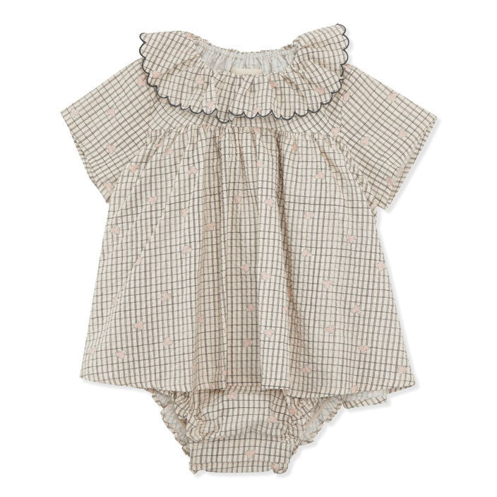 Konges Slojd rompers Konges Slojd Three Leaf Check Bitsy Romper