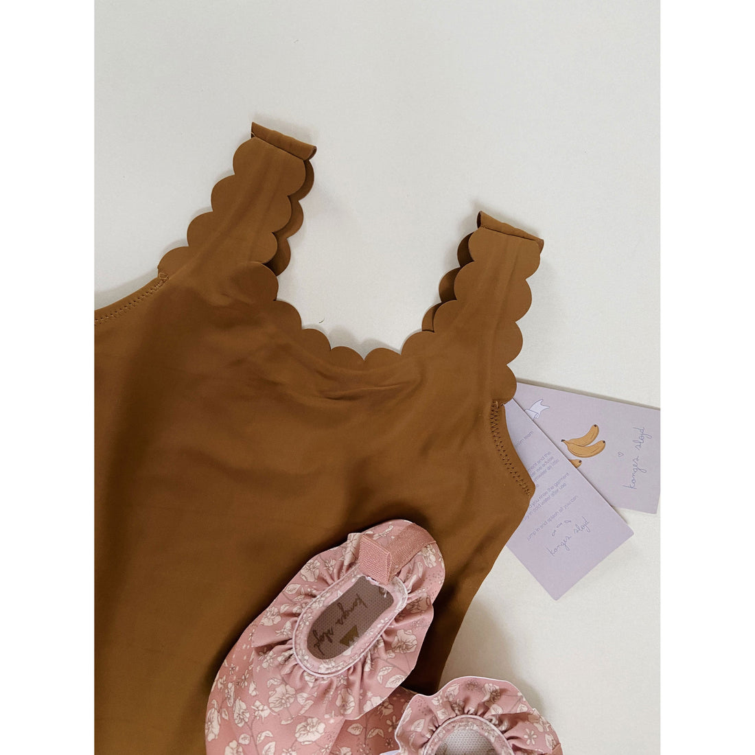 Konges Slojd swim Konges Slojd Bronze Brown Scallop Swimsuit