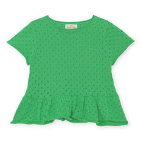 Konges Slojd tees Konges Slojd Kelly Green Cypres Frill Tee