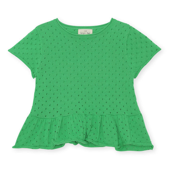 Konges Slojd tees Konges Slojd Kelly Green Cypres Frill Tee