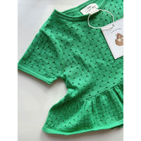 Konges Slojd tees Konges Slojd Kelly Green Cypres Frill Tee