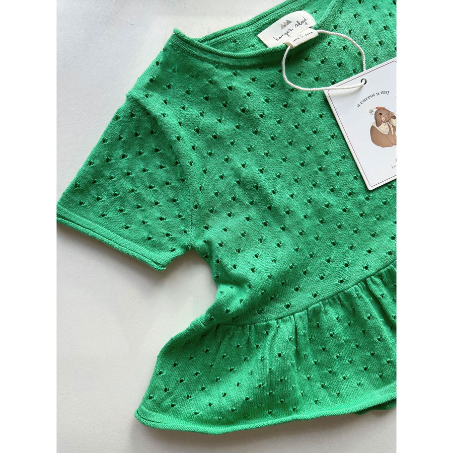 Konges Slojd tees Konges Slojd Kelly Green Cypres Frill Tee